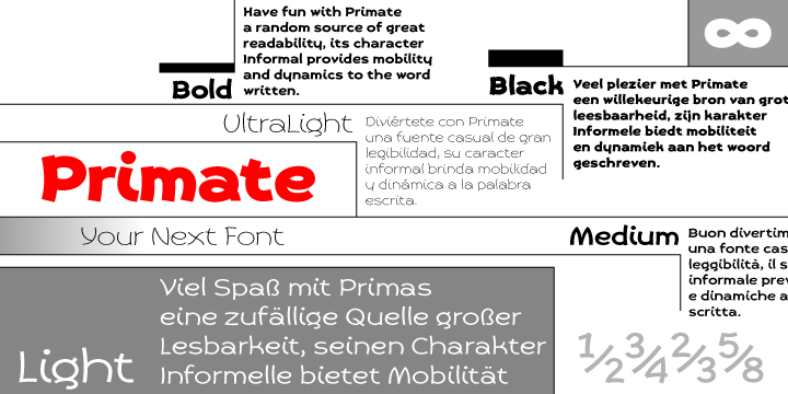 Example font Primate #23